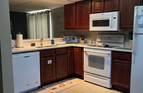 St. George Island Condo | No Road between you and the beach !