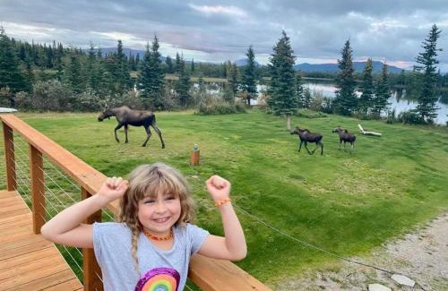 Healy House | Northern Lights from Hot Tub, Denali National Park