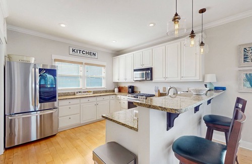 Surf City House | Ocean view home with shared pool and close beach access