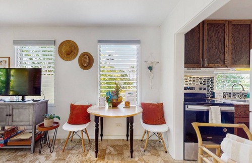 Wailua House Lots Apartment | Oceanview Studio with private lanai, outdoor pool, BBQ area & beach access