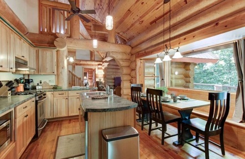 Valley Springs House | One of a Kind Log Home Tucked Away in the Woods!