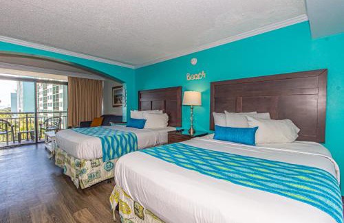 Myrtle Beach House | Oversized Ocean View Queen Suite with Beautiful Fireplace and Accents - Sleeps 4 Guests!