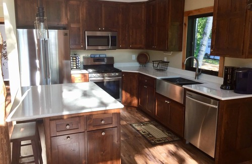 Hackensack House | Ox Yoke Lake Oasis w/sandy beach & gorgeous sunsets!