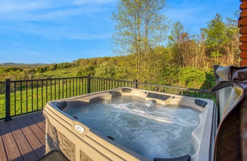 Brookville Cabin | Panoramic Paradise | Amazing Views, Hot Tub, Cozy Cabin Getaway