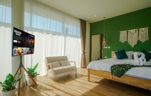 Thong Sala Villa | Paradise House - 1BR - Calm & Green Garden Stay - Heart of Thong Sala - 4K SmartTV
