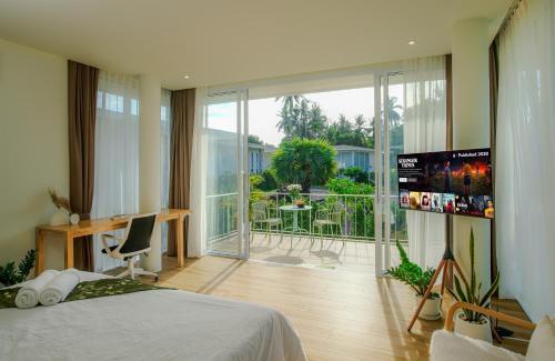 Thong Sala Villa | Paradise House - 1BR - Calm & Green Garden Stay - Heart of Thong Sala - 4K SmartTV