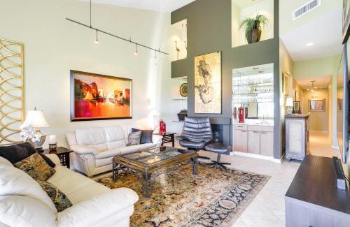 Palm Desert Apartment | Patio and Resort Amenities Palm Desert Escape