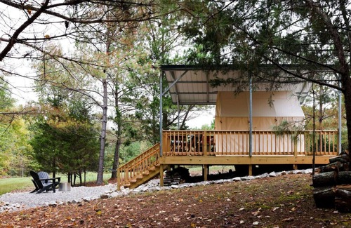 Sparta RV Rental | Peaceful, heated tent with Center Hill Lake Access