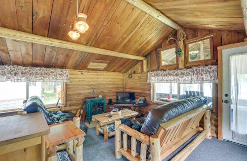 Island Falls House | Peaceful Lakefront Cabin Getaway Dock, Fire Pit!