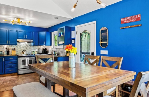 Waynesville House | Pet-Friendly Creekside | Relax in the Hot Tub