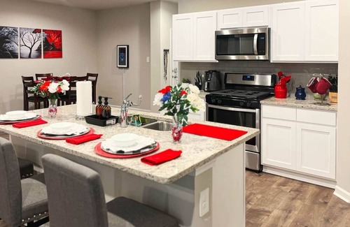 Lake Charles House | Pet-Friendly Home Base with Fenced Yard & Dedicated Office Room