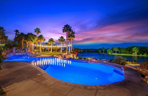 Indio House | Pickleball, Tennis, Golf, Private Lake,100' Pool, Bocce, Theater, Game Room