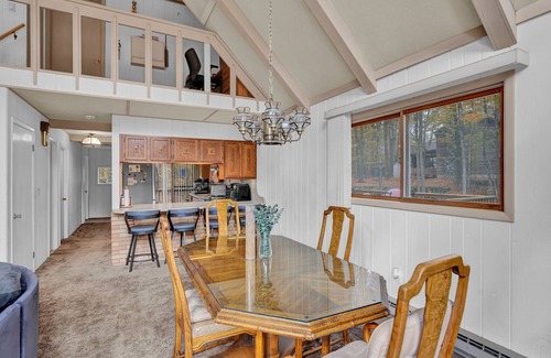 Paupackan Lake House | Pocono retreat with firepit, gameroom, expansive deck - dog friendly