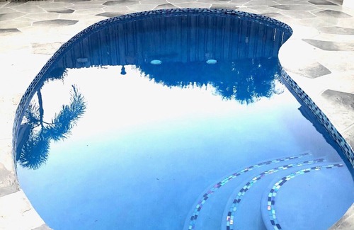 Hunt Club House | Pool Cabana & Clothing Optional Pool & Courtyard in quiet Country Neighborhood.