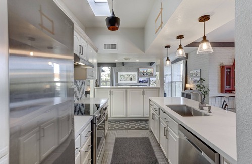 Fountain Hills House | POOL & SPA! Football fans will love the TV Wall! Remodeled mid-century luxury!