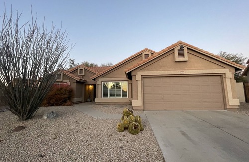 Tatum Ranch House | Pool with waterfall, Hot Tub, Fire-pit, Concrete floors!