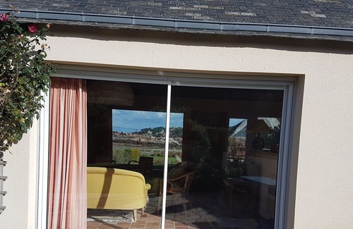 Tregastel Villa | Pretty family house with exceptional sea view, beach at 50 meters