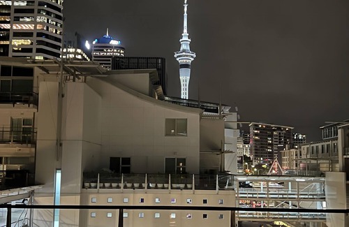 Auckland Central Business District Apartment | Prince Wharf: Harbour & Skytower View Suite with Balcony