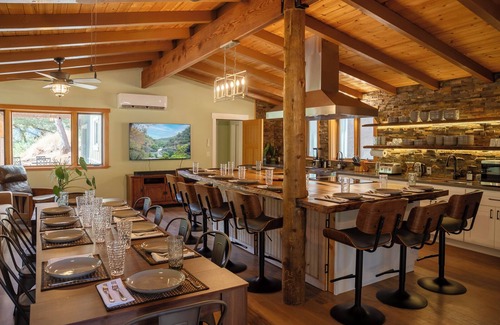 Sonora Cottage | Private 40-acre retreat with creek, swimming hole, hot tub, fire pit, sleeps 18, dog-friendly, near golf & casinos.