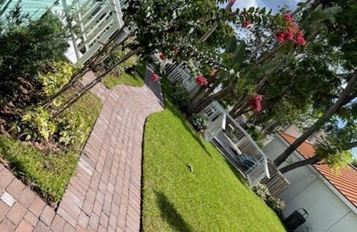 Palm Harbor House | Private Oasis! Luxury King Bed! Walk To Restaurants!