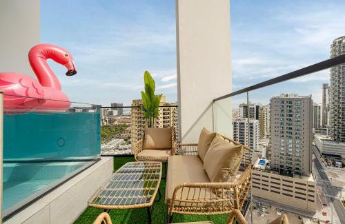 Jumeirah Village Circle Apartment | Private Pool! Exceptional 2 Bedroom! Brand New Building with Pool and Gym!