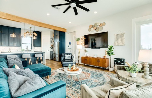 Indian Beach House | Private Pool! Luxe Designer Interior, Fenced Yard, Large Bedrooms, Deck & Patio