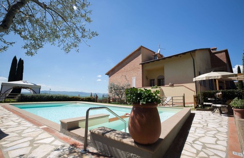 Montaione Villa | Private Villa with A/C, WIFI, private pool, TV, patio, panoramic view, close to San Gimignano