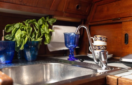 Bari Boat Rental | "Quo Vadis Yacht" in Bisceglie Harbor with Sea View, Private Terrace, and Wi-Fi