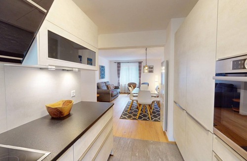 Pontresina Apartment | Renovated, beautiful holiday apartment on the 1st floor with a fantastic view.