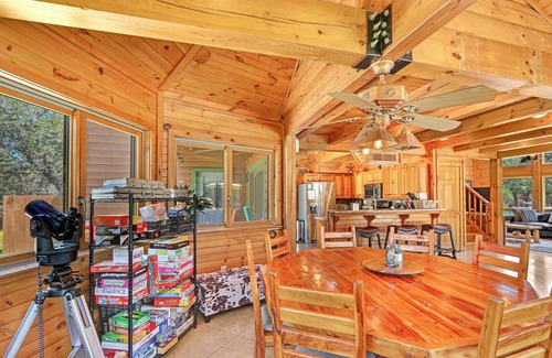 Blanco House | Rim Rock I Blanco, Log Cabin , Pool, Hot Tub, 10 acres of Nature to Explore