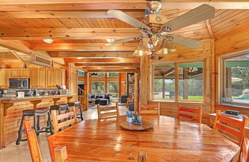 Blanco House | Rim Rock I Blanco, Log Cabin , Pool, Hot Tub, 10 acres of Nature to Explore