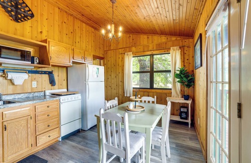 Berryville Cabin | Riverfront Berryville Retreat w/Fire Pit & BBQ!