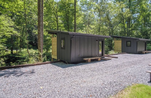 Rosman Cabin | Riverfront Fishing Cabin with HOT TUB