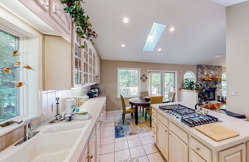 Thompsonville House | Riverfront home with deck & fireplace - near Crystal Mountain & golf courses
