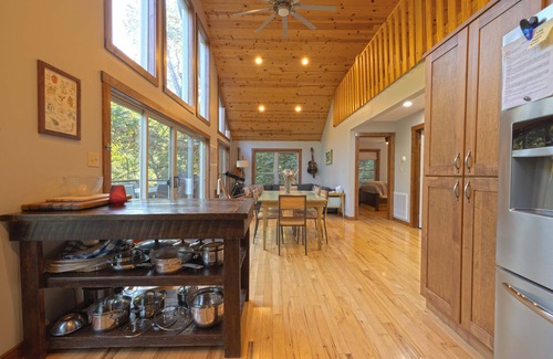 Burnsville Cabin | Riverfront in Burnsville near Asheville, Mt Mitchell, swim, fish, hike, ski