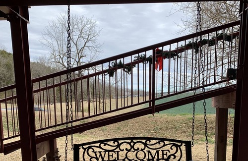 Ozark House | Riverside Inn on the Finley with a hot tub & more!