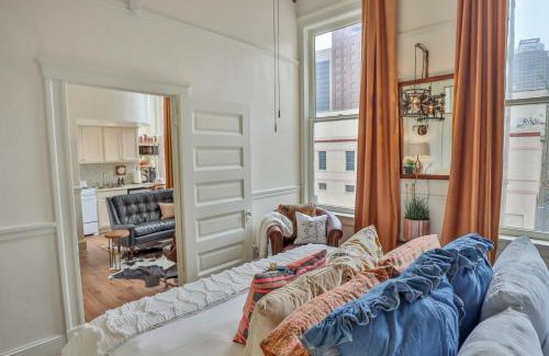 Main - Military Plaza Apartment | Riverwalk Gem-Stylish Downtown Escape with Views