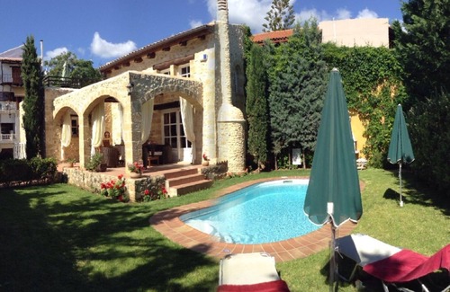 Platanias Town Villa | Rock House's Villa Melody (2 Bedrooms, Sleeps 4) with private garden and pool.