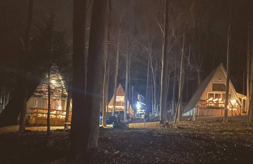 Berkeley Springs Cabin | Romantic, rustic, private A-frame chalet tucked in the woods - 4 miles to town!