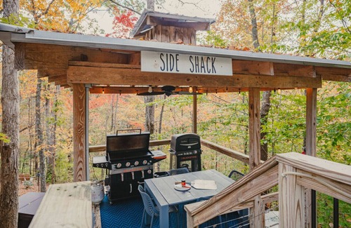 Baxter Cabin | Romantic Treehouse w/Sauna, Hot Tub & Pickleball!