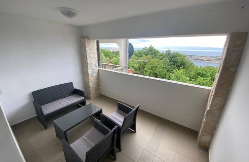 Municipality of Omisalj House | Room-studio Melissa With Terrace and sea