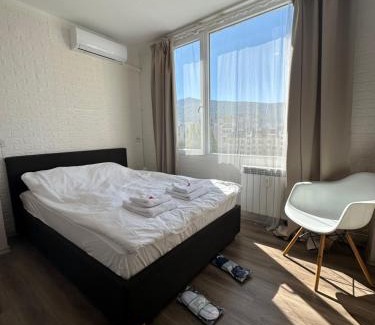 g.k. Strelbishte Apartment | Rose's apt - NEWLY REFURBISHED, South park, Free Parking, Mountain View, self check-in, close to metro, stores, family-friendly