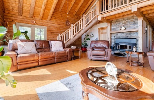 Tunkhannock Cabin | Rustic Cabin Retreat - Hot Tub, Sauna + Pool!