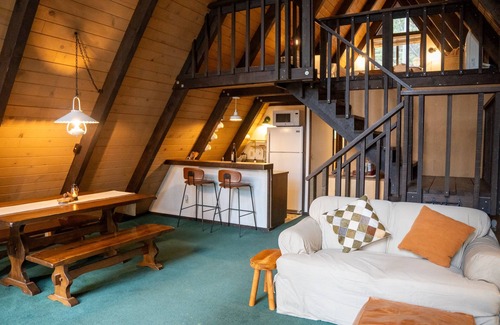 Camp Connell Cabin | Rustic Lofted A-frame+Spacious Deck+Great Views+Central Heat+Wood Stove