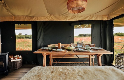 Little Walsingham Ski Chalet | Safari Tent in Stiffkey Valley with Fire Pit
