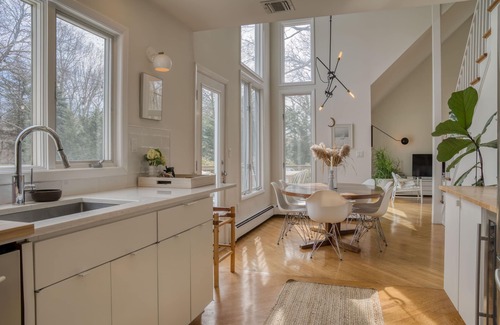 Town of Southold Town House | Scandinavian modern style meets the North Fork with gunite pool.