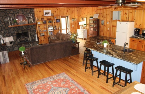 Wilson Creek House | Secluded Cabin near VA Creeper Trail. WiFi-A/C-Hot Tub-Deck-Grill-Pond-Firepit!