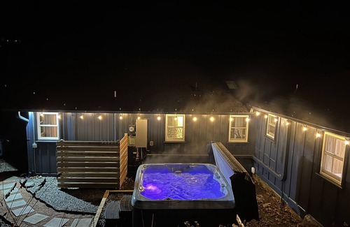 Gerton House | Serene Mountain Cabin with Hot Tub near Asheville