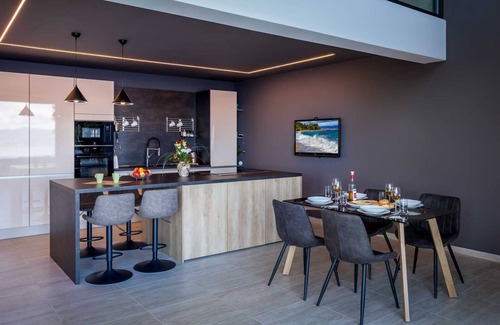 Medveja Villa | Sky Pool Villa Medveja: heated pool, spa, sea view