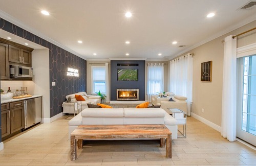 A-Zone Villa | Spacious 6 Bed 5 Bath Beach Home with Elevator, Pool & Decks Steps from the Beach